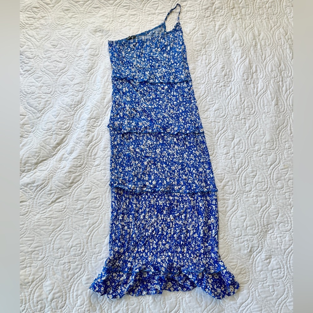 Floral one shoulder dress